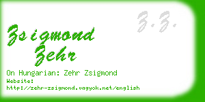 zsigmond zehr business card